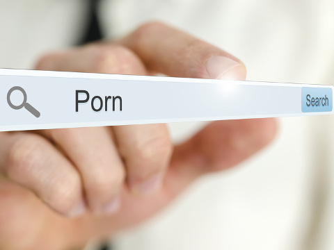 Word Porn written in search bar on virtual screen.